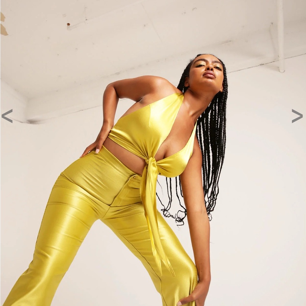 Rezek Set in Dijon! Haulter Tie-Front and Foxy Hustle Pant